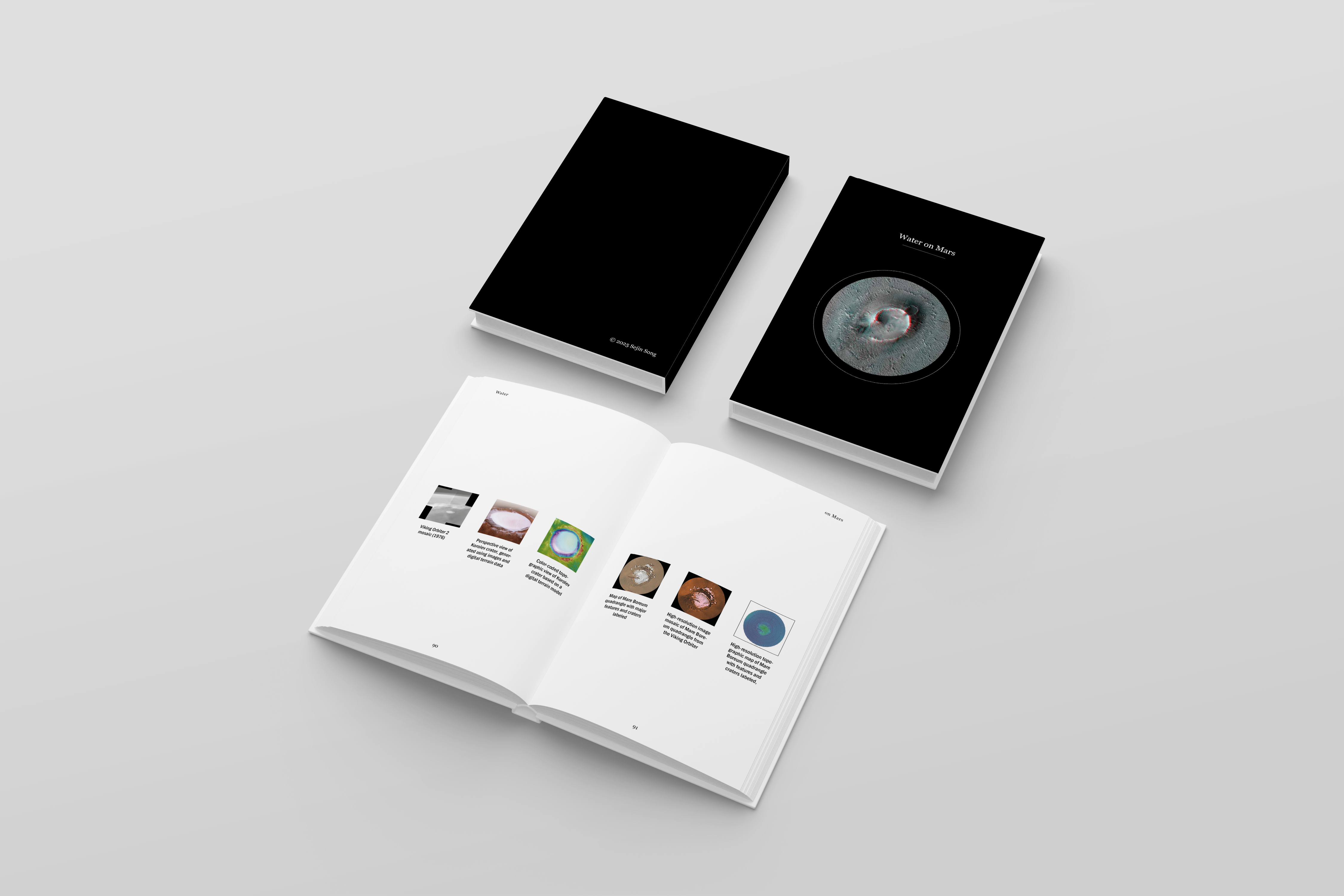 Water on Mars book design preview